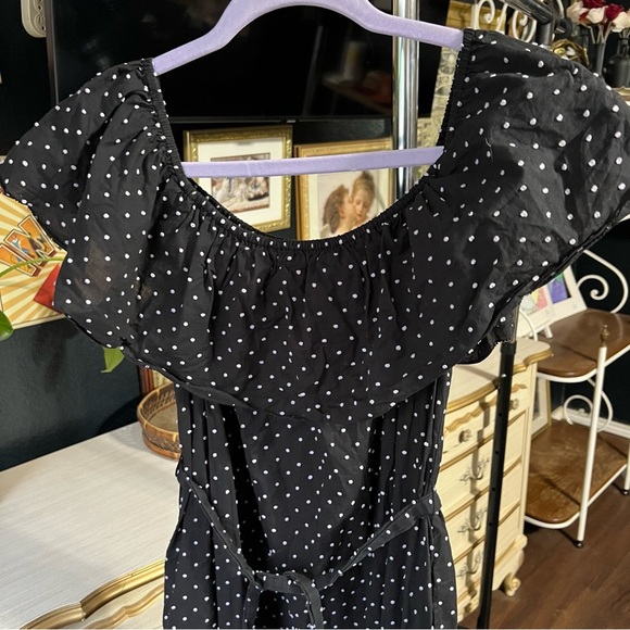 Marysia Resort Maxi Dress Off Shoulder Swiss Polka Dot - Picture 2 of 11